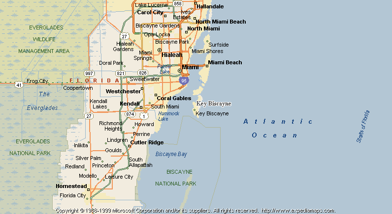 Map Of Key Biscayne